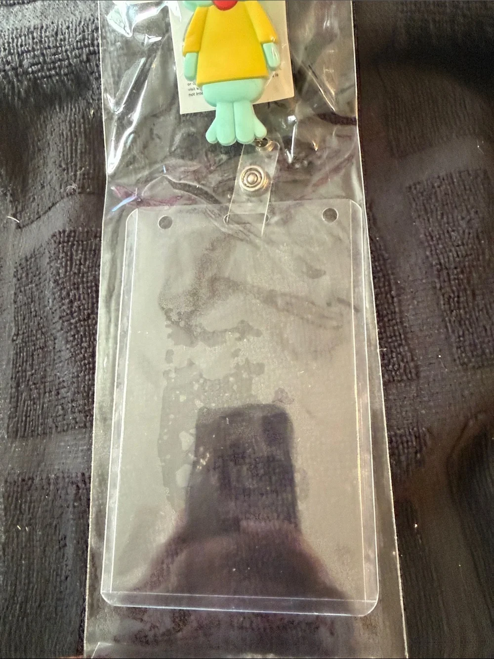 Cute Cartoon Mint Green Badge Reel with Yellow Outfit